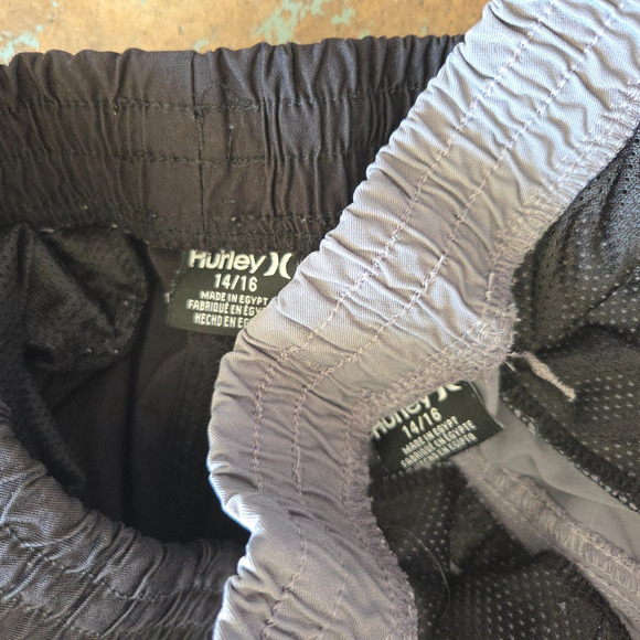 Hurley Boys Performance Jogger Lot of 2 Size 14/16 Black Gray Pants Active - Picture 8 of 10